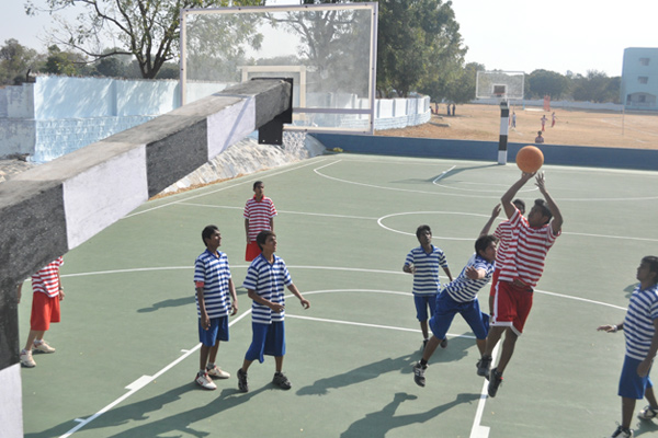 Students participating in sports