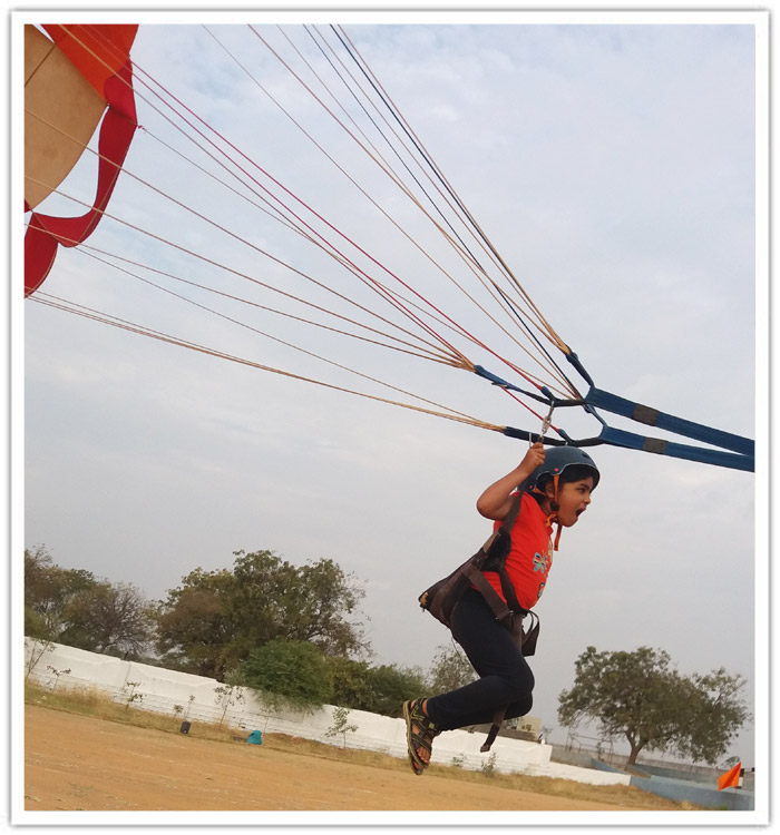 Students Soared like Human Kites